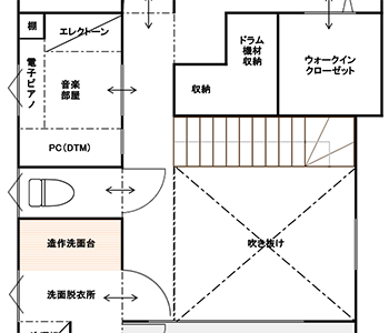 3rd_plan 吹き抜け・階段部分